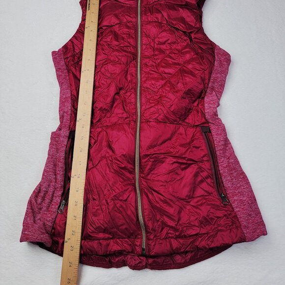 Lululemon Women's Berry Rumble Down For A Run Full-Zip Puffer Vest Size 6 - Picture 5 of 7